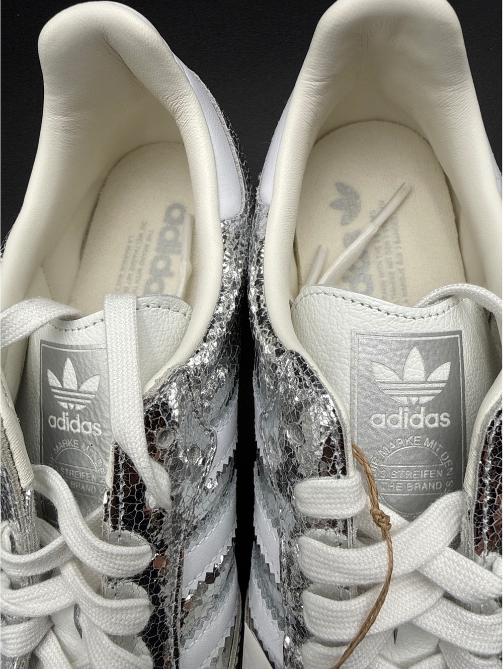 Adidas Samba OG W Silver Metallic White Size 8 US Sneakers - Picture 8 of 11